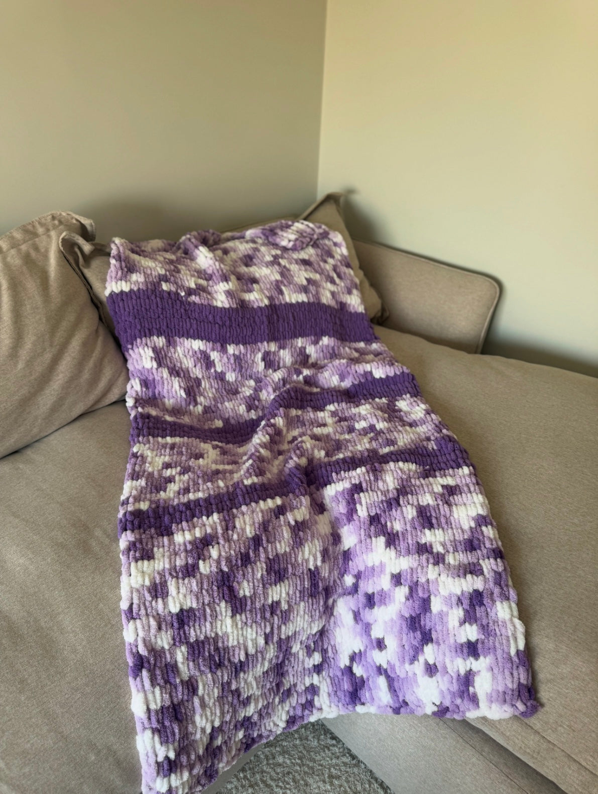 Purple//White Blanket